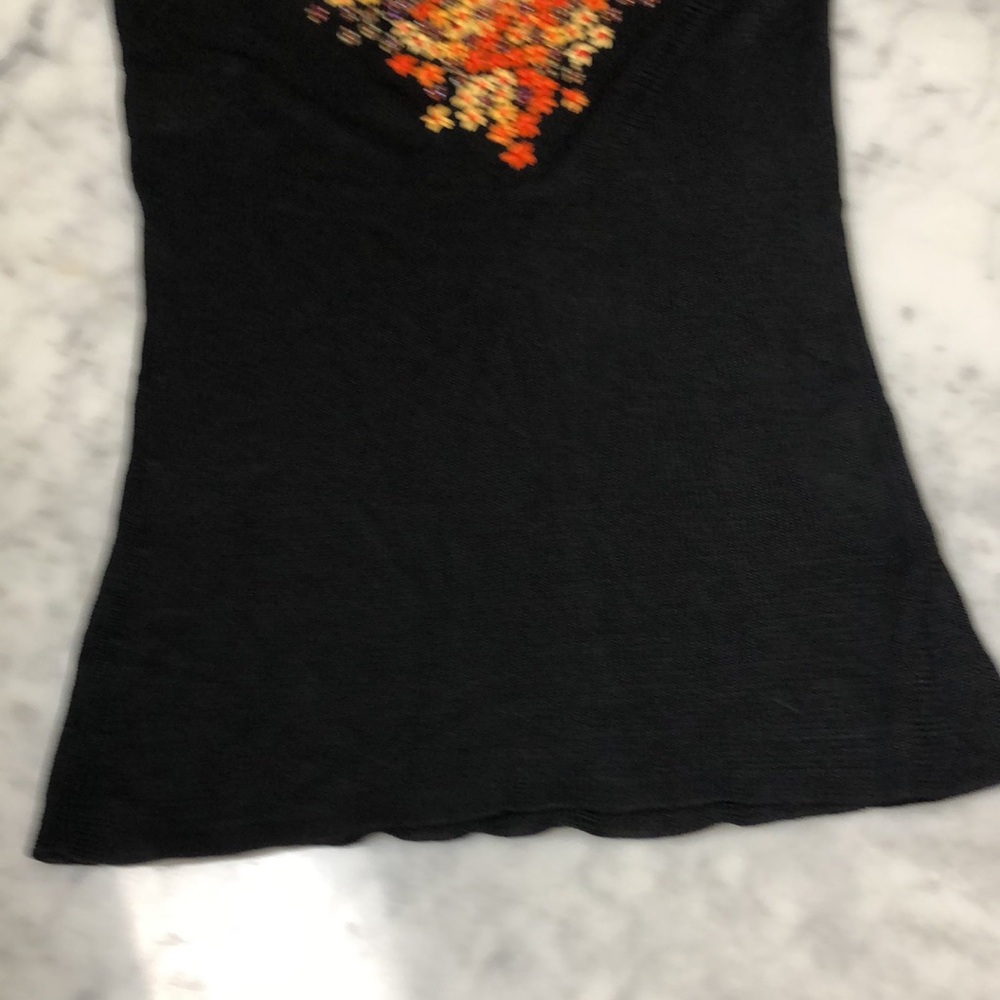 MOSCHINO Embroidered Black Tank Top Size 6 - Picture 11 of 15